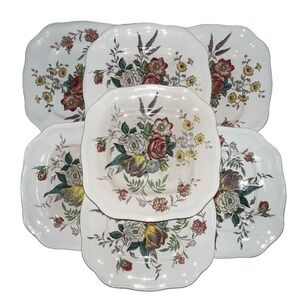 Set of 7 Vintage Copeland Spode GAINSBOROUGH Salad Plates 8.75" England Old Mark